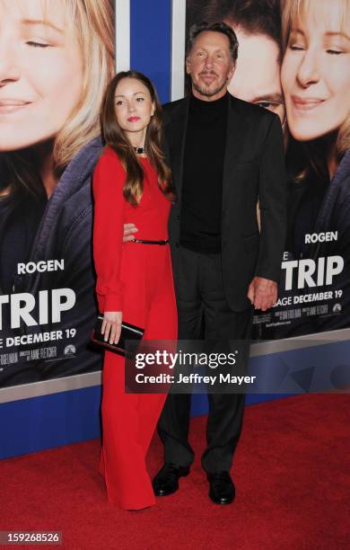 Larry Ellison and guest arrive at the 'The Guilt Trip' - Los Angeles Premiere at Regency Village Theatre on December 11, 2012 in Westwood, California.