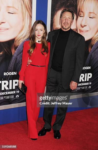 Larry Ellison and guest arrive at the 'The Guilt Trip' - Los Angeles Premiere at Regency Village Theatre on December 11, 2012 in Westwood, California.