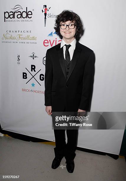 Actor Jared Gilman attends the Critics' Choice Movie Awards 2013 with Evian at Barker Hangar on January 10, 2013 in Santa Monica, California.