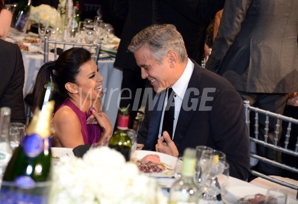 Actors Eva Longoria and George...