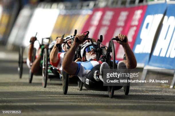 Czechia's Vaclav Antal in the Men H3 Road Race on day nine of the 2023 UCI Cycling World Championships in Dumfries, Scotland. Picture date: Friday...