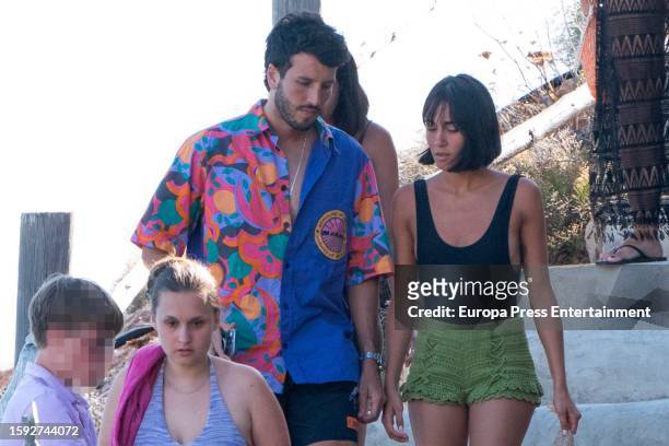 Aitana and Sebastian Yatra enjoy a few days of vacation in Ibiza on August 4, 2023 in Ibiza, Spain.