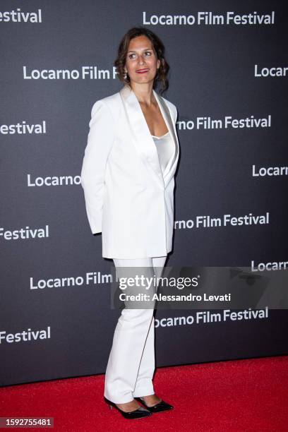 Laura Luchetti attends the red carpet at the 76th Locarno Film Festival on August 04, 2023 in Locarno, Switzerland.
