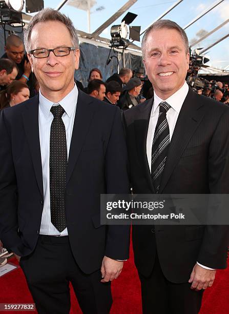 Producer Clark Spencer and director Rich Moore attend the 18th Annual Critics' Choice Movie Awards held at Barker Hangar on January 10, 2013 in Santa...