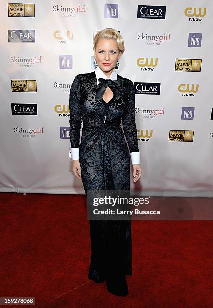 Actress Carrie Keagan attends the 18th Annual Critics' Choice Movie Awards held at Barker Hangar on January 10, 2013 in Santa Monica, California.