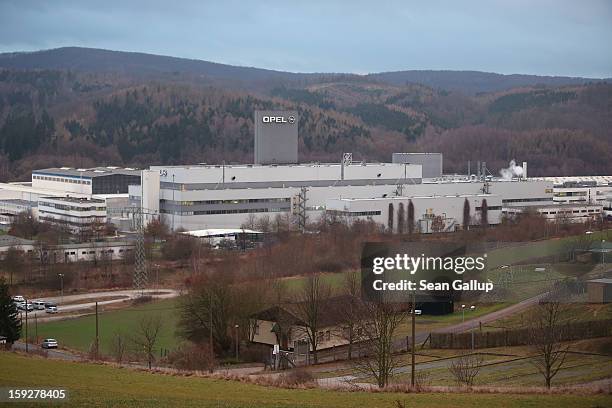 The Opel factory that produces the Corsa and the new Opel Adam car stands on January 10, 2013 in Eisenach, Germany. Opel employees hope the car will...