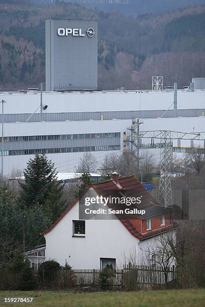 The Opel factory that produces the Corsa and the new Opel Adam car stands on January 10, 2013 in Eisenach, Germany. Opel employees hope the car will...