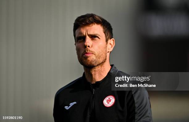 Louth , Ireland - 11 August 2023; Sligo Rovers head coach John Russell before the SSE Airtricity Men's Premier Division match between Dundalk and...