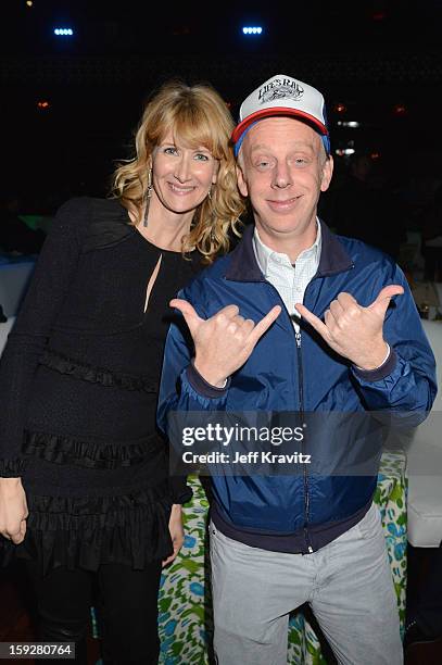 Actress Laura Dern and director Mike White attend the "Enlightened" Season 2 Premiere After Party presented by HBO at Avalon on January 10, 2013 in...