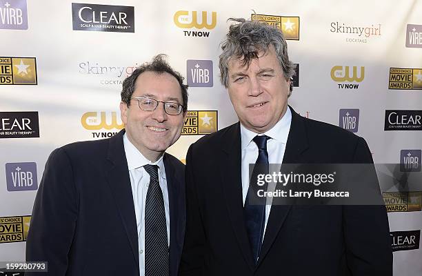 Sony Pictures Classics Co-Presidents Michael Barker and Tom Barnard attend the 18th Annual Critics' Choice Movie Awards held at Barker Hangar on...