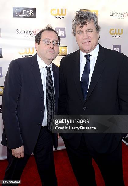 Sony Pictures Classics Co-Presidents Michael Barker and Tom Barnard attend the 18th Annual Critics' Choice Movie Awards held at Barker Hangar on...