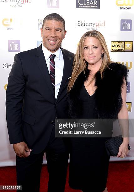 Director Peter Ramsey and producer Christina Steinberg attend the 18th Annual Critics' Choice Movie Awards held at Barker Hangar on January 10, 2013...