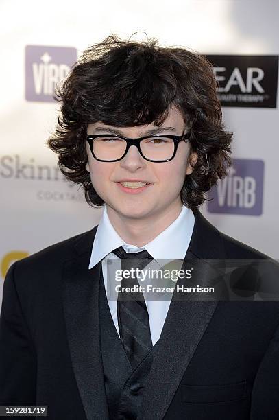 Actor Jared Gilman arrives at the 18th Annual Critics' Choice Movie Awards at Barker Hangar on January 10, 2013 in Santa Monica, California.