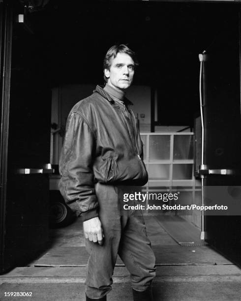 English actor Jeremy Irons, posed in 2000.