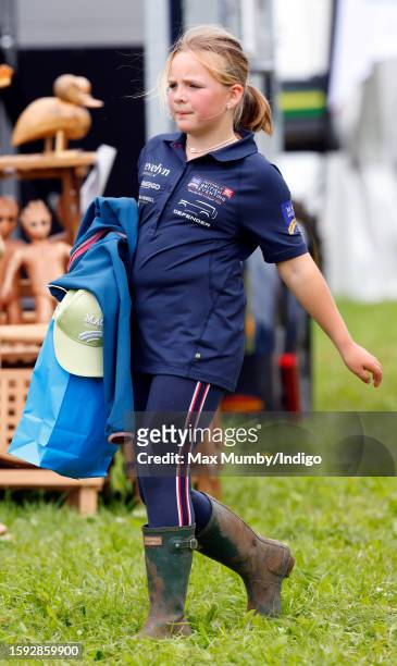 Mia Tindall attends day 1 of the 2023 Festival of British Eventing at Gatcombe Park on August 4, 2023 in Stroud, England.