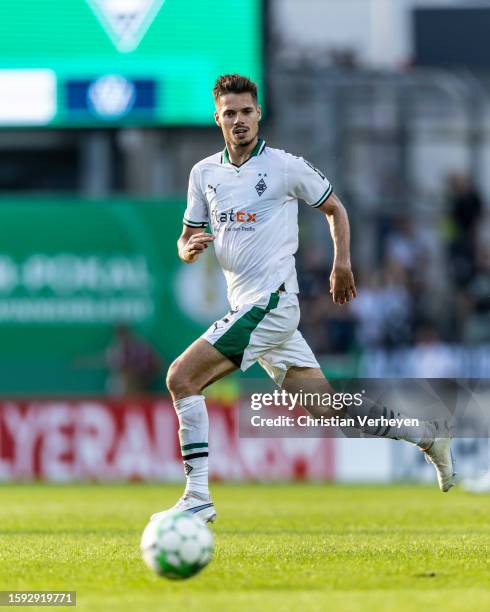 Julian Weigl of Borussia Moenchengladbach runs during the first round DFB-Cup match between TuS Bersenbrueck and Borussia Moenchengladbach at Bremer...