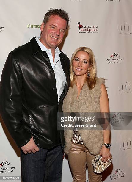 Dan Kruse and Chantal Sutherland attend The 4th Annual Unbridled Eve Derby Prelude Party at The London West Hollywood on January 10, 2013 in West...