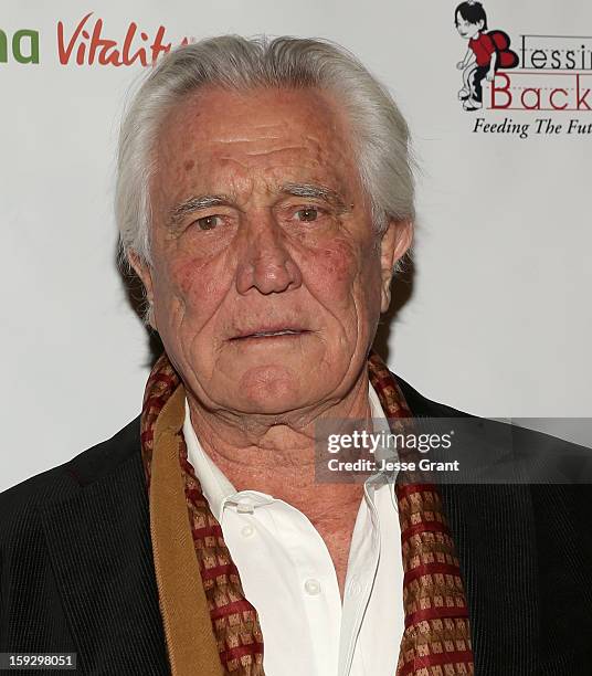 George Lazenby attends The 4th Annual Unbridled Eve Derby Prelude Party at The London West Hollywood on January 10, 2013 in West Hollywood,...