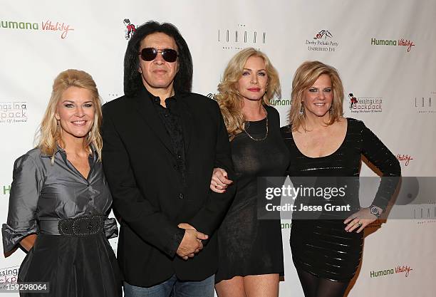 Tonya York Dees, Gene Simmons, Shannon Tweed and Tammy York Day attend The 4th Annual Unbridled Eve Derby Prelude Party at The London West Hollywood...