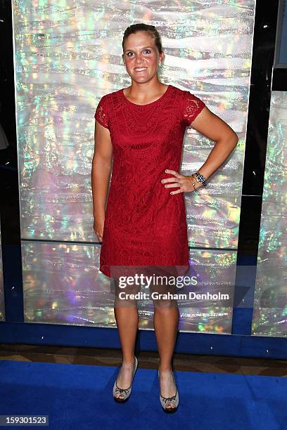 Melanie Oudin arrives at the official Australian Open player party at the Grand Hyatt on January 11, 2013 in Melbourne, Australia.