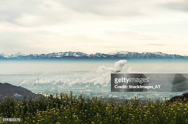 urban industry cityscape of linz austria - linz stock pictures, royalty-free photos & images