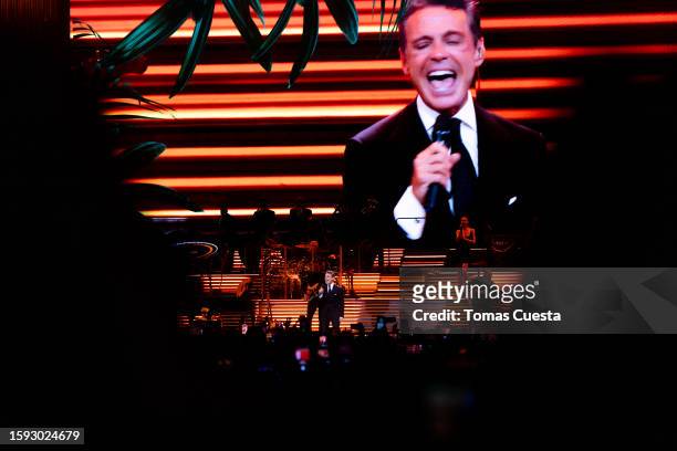 Luis Miguel performs during his second sold out show at Movistar Arena on August 04, 2023 in Buenos Aires, Argentina.