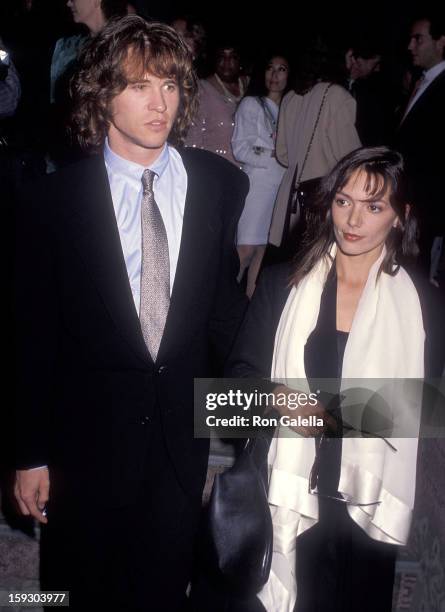 Actor Val Kilmer and actress Joanna Whalley attend the Liberty Hill Foundation's Eighth Annual Upton Sinclair Awards on May 2, 1990 at the Beverly...