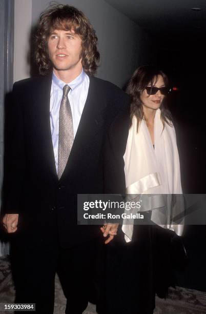 Actor Val Kilmer and actress Joanna Whalley attend the Liberty Hill Foundation's Eighth Annual Upton Sinclair Awards on May 2, 1990 at the Beverly...