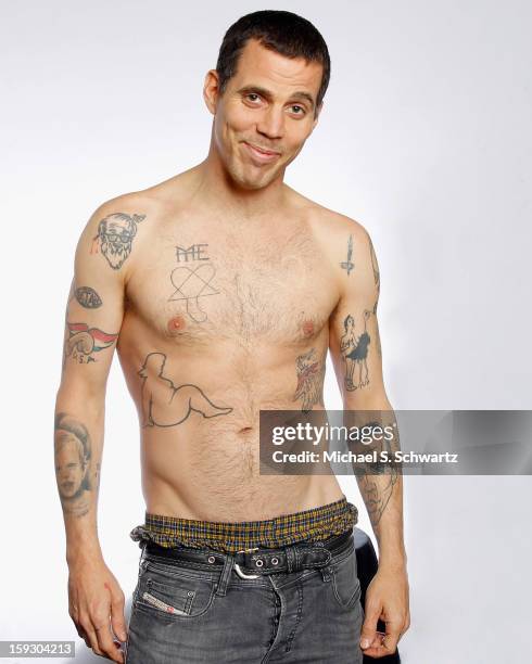 Comedian Steve O poses after his performance at The Ice House Comedy Club on January 10, 2013 in Pasadena, California.