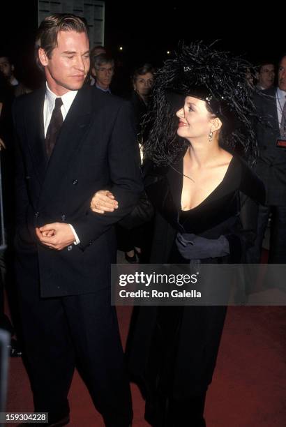 Actor Val Kilmer and actress Joanne Whalley attend the Screening of the CBS Miniseries "Scarlett" on November 3, 1994 at Alice Tully Hall, Lincoln...