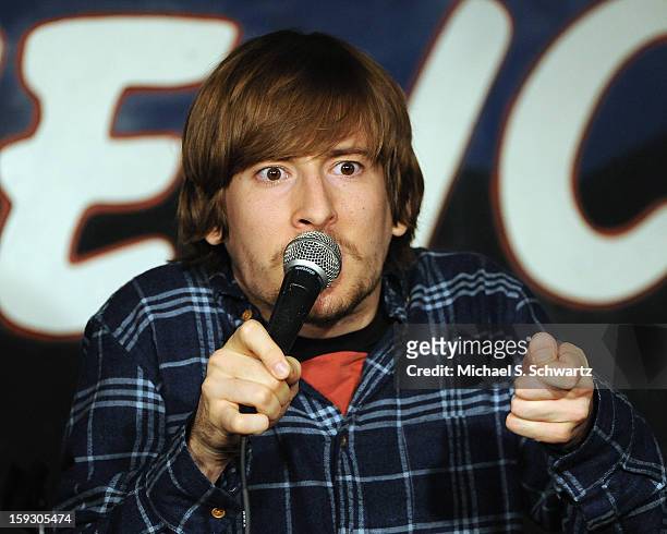 Comedian Rob O'Reilly performs during his appearance at The Ice House Comedy Club on January 10, 2013 in Pasadena, California.