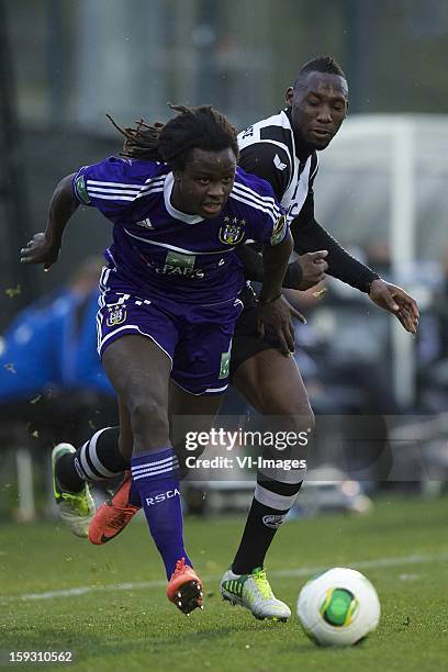 Jordan Lukaku of rsc Anderlecht, Geoffrey Castillion of Heracles Almelo during the match between Heracles Almelo and RSC Anderlecht on January 11,...