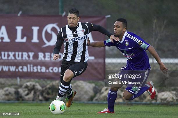 Everton Ramos da Silva of Heracles Almelo, Denis Odoi of rsc Anderlecht during the match between Heracles Almelo and RSC Anderlecht on January 11,...