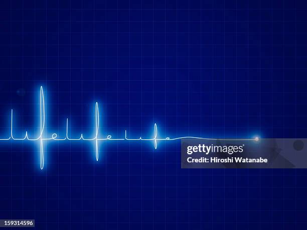 ilustraciones, imágenes clip art, dibujos animados e iconos de stock de " life " written with heart rate graph - electrocardiography