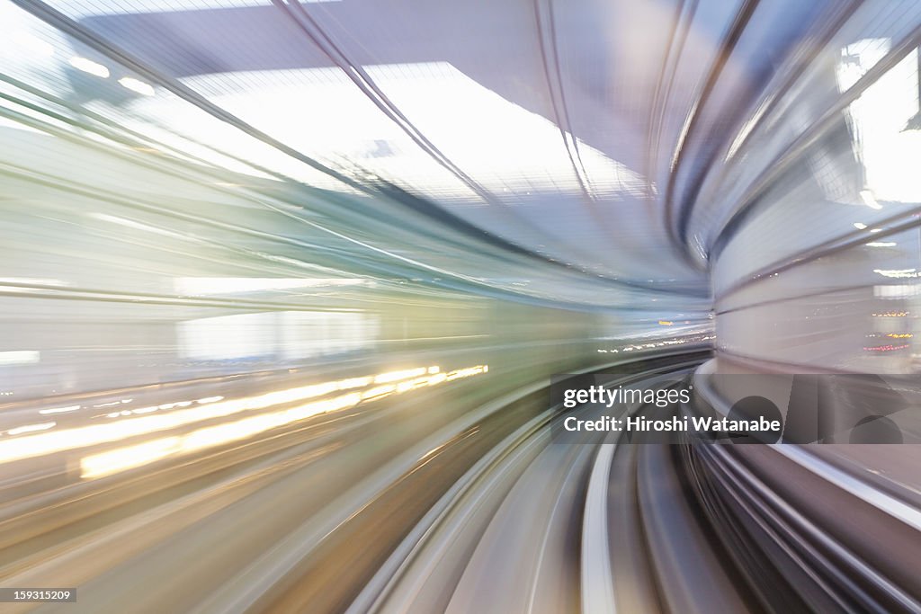 Tracks of a train