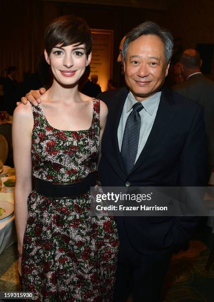 Actress Anne Hathaway and director Ang Lee attend the 13th Annual AFI Awards at Four Seasons Los Angeles at Beverly Hills on January 11, 2013 in...