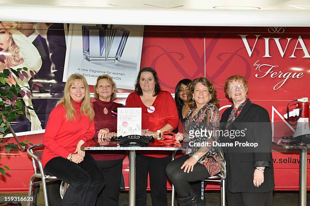Representatives pose for photos as Avon Kicks off the SAY YES TO AVON BEAUTY on January 11, 2013 in Columbus, Ohio.