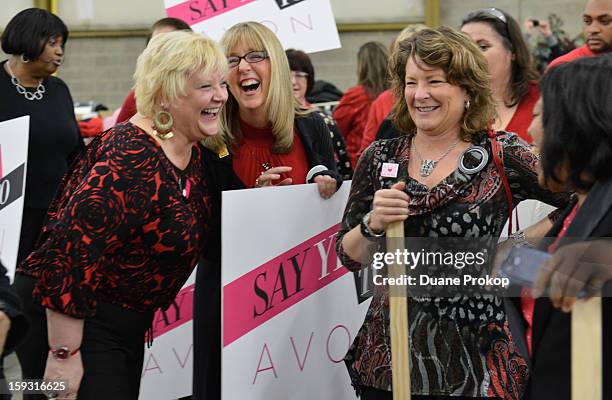 Representatives mingling as Avon Kicks off the SAY YES TO AVON BEAUTY on January 11, 2013 in Columbus, Ohio.