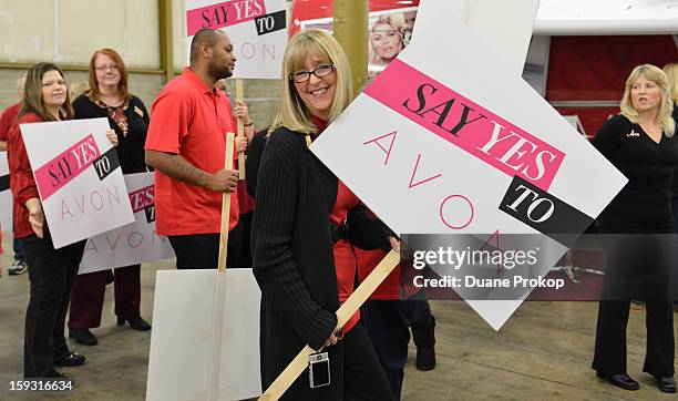 Representatives mingling as Avon Kicks off the SAY YES TO AVON BEAUTY on January 11, 2013 in Columbus, Ohio.