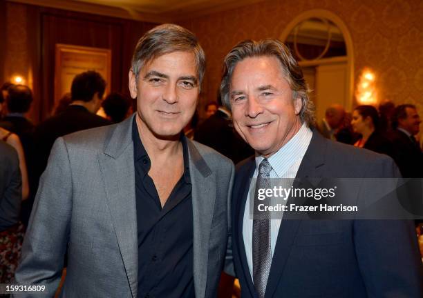 Director/actor George Clooney and Don Johnson attend the 13th Annual AFI Awards at Four Seasons Los Angeles at Beverly Hills on January 11, 2013 in...