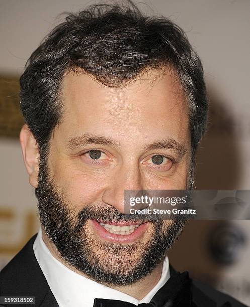 Judd Apatow poses at the18th Annual Critics' Choice Movie Awards at The Barker Hanger on January 10, 2013 in Santa Monica, California.