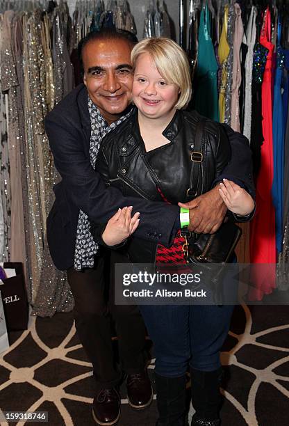 Actors Iqbal Theba and Lauren Potter attend Kari Feinstein's Pre-Golden Globes Style Lounge at the W Hollywood on January 11, 2013 in Hollywood,...