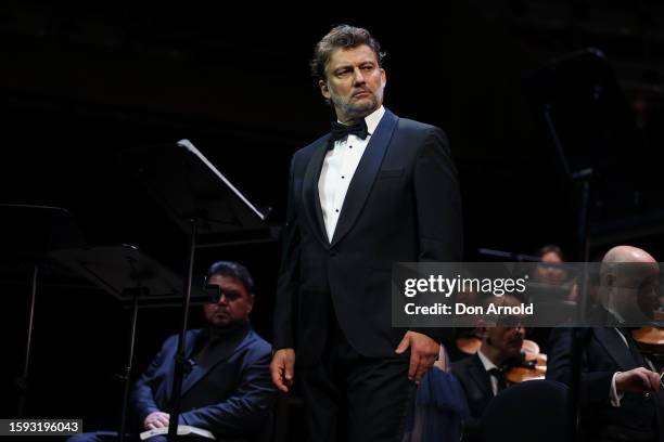Jonas Kaufmann performs during the final dress rehearsal of "La Gioconda In Concert" at Sydney Opera House on August 05, 2023 in Sydney, Australia.