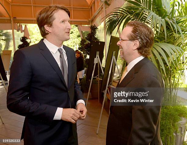 Director Tom Hooper and AFI President Bob Gazzale attend the 13th Annual AFI Awards at Four Seasons Los Angeles at Beverly Hills on January 11, 2013...