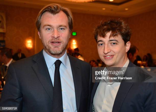 Directors Christopher Nolan and Benh Zeitlin attend the 13th Annual AFI Awards at Four Seasons Los Angeles at Beverly Hills on January 11, 2013 in...