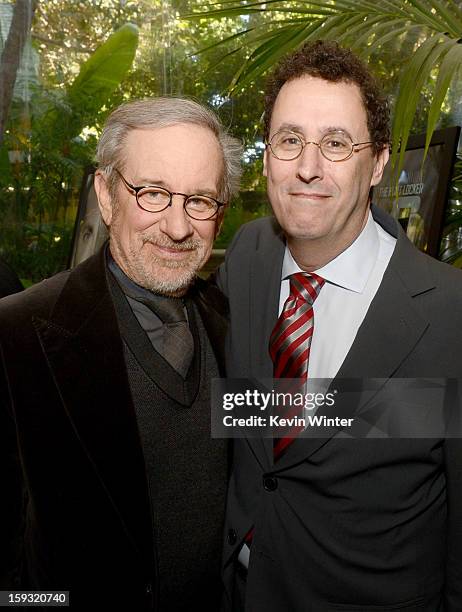 Director Steven Spielberg and writer Tony Kushner attend the 13th Annual AFI Awards at Four Seasons Los Angeles at Beverly Hills on January 11, 2013...