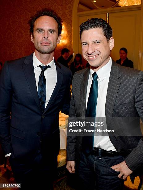 Actor Walton Goggins and editor Fred Raskin attend the 13th Annual AFI Awards at Four Seasons Los Angeles at Beverly Hills on January 11, 2013 in...