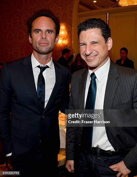Actor Walton Goggins and editor Fred Raskin attend the 13th Annual AFI Awards at Four Seasons Los Angeles at Beverly Hills on January 11, 2013 in...