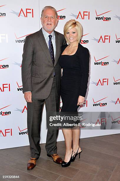 Producer Rich Frank and Leslie Frank attend the 13th Annual AFI Awards at Four Seasons Los Angeles at Beverly Hills on January 11, 2013 in Beverly...