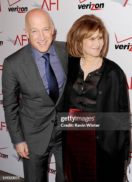 Bryan Lourd and Co-Chairman of Sony Pictures Entertainment Amy Pascal attend the 13th Annual AFI Awards at Four Seasons Los Angeles at Beverly Hills...